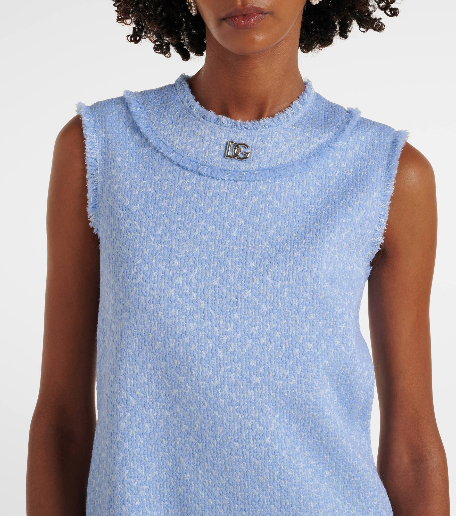DG wool-blend tweed minidress - 4