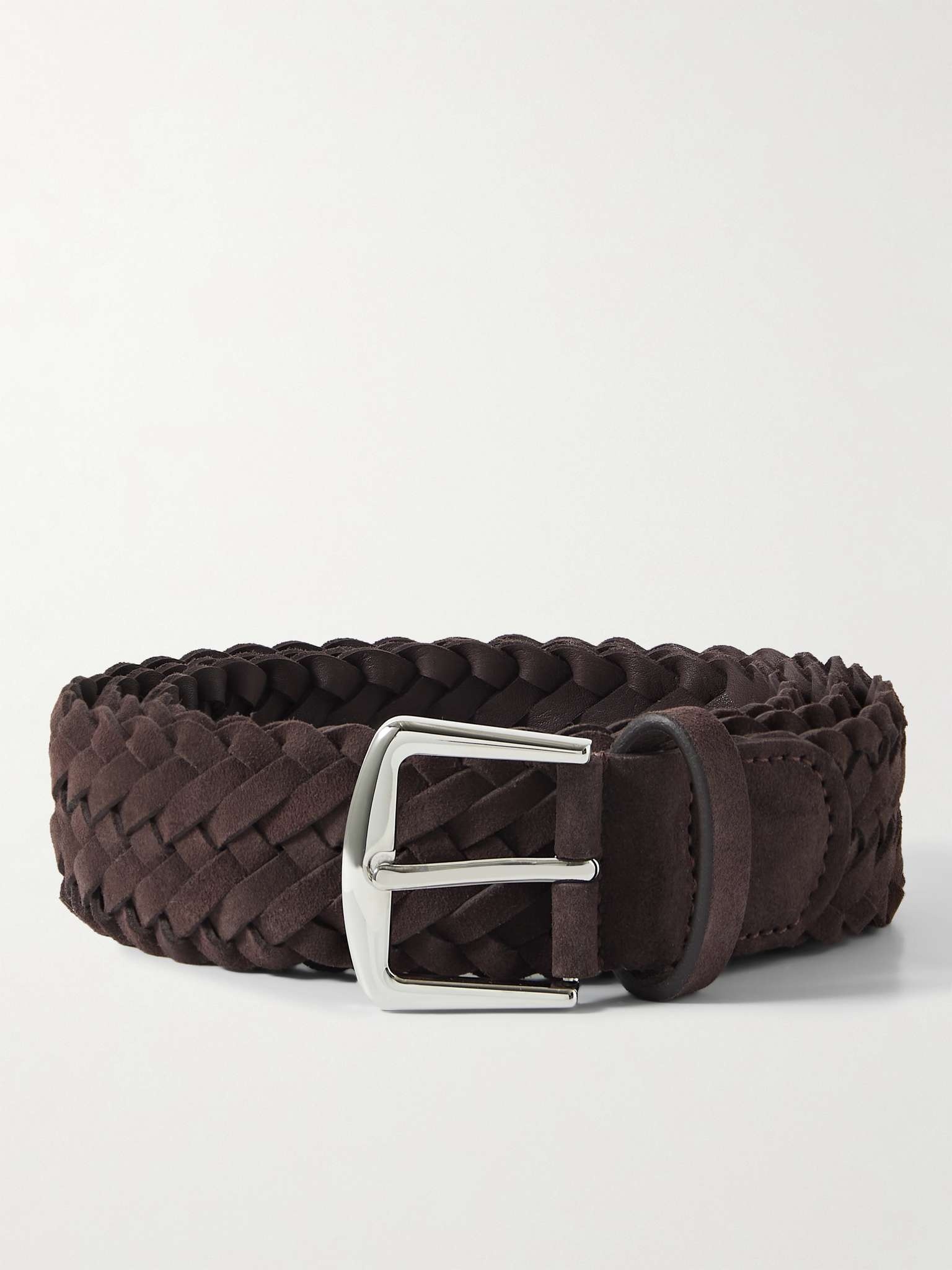 ANDERSON'S 3.5cm Woven Suede Belt for Men