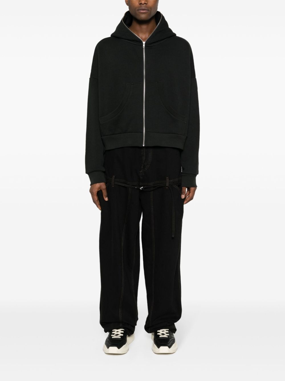 organic-cotton zipped hoodie - 2