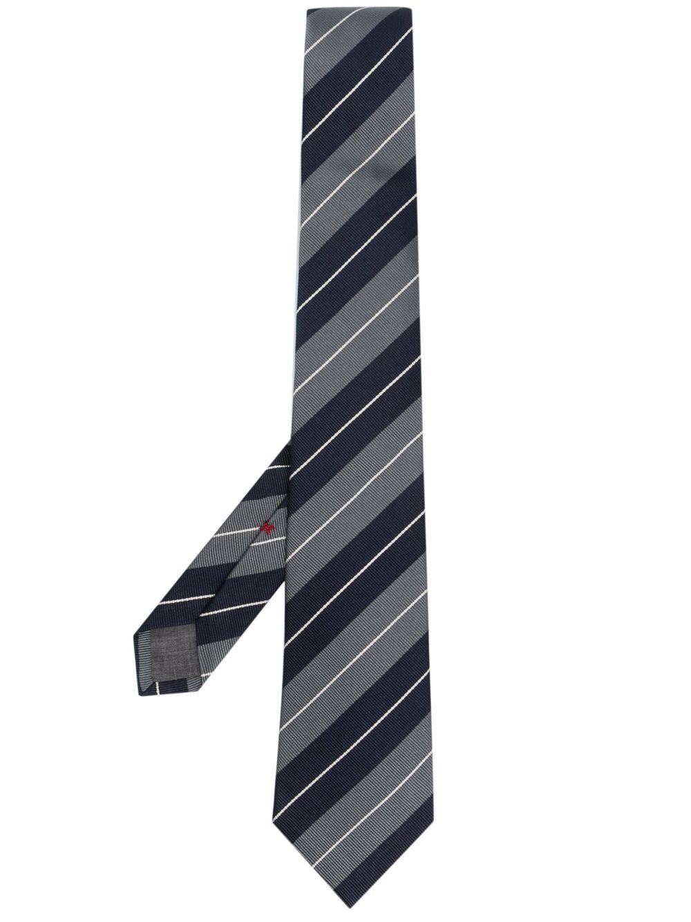 striped silk tie - 1