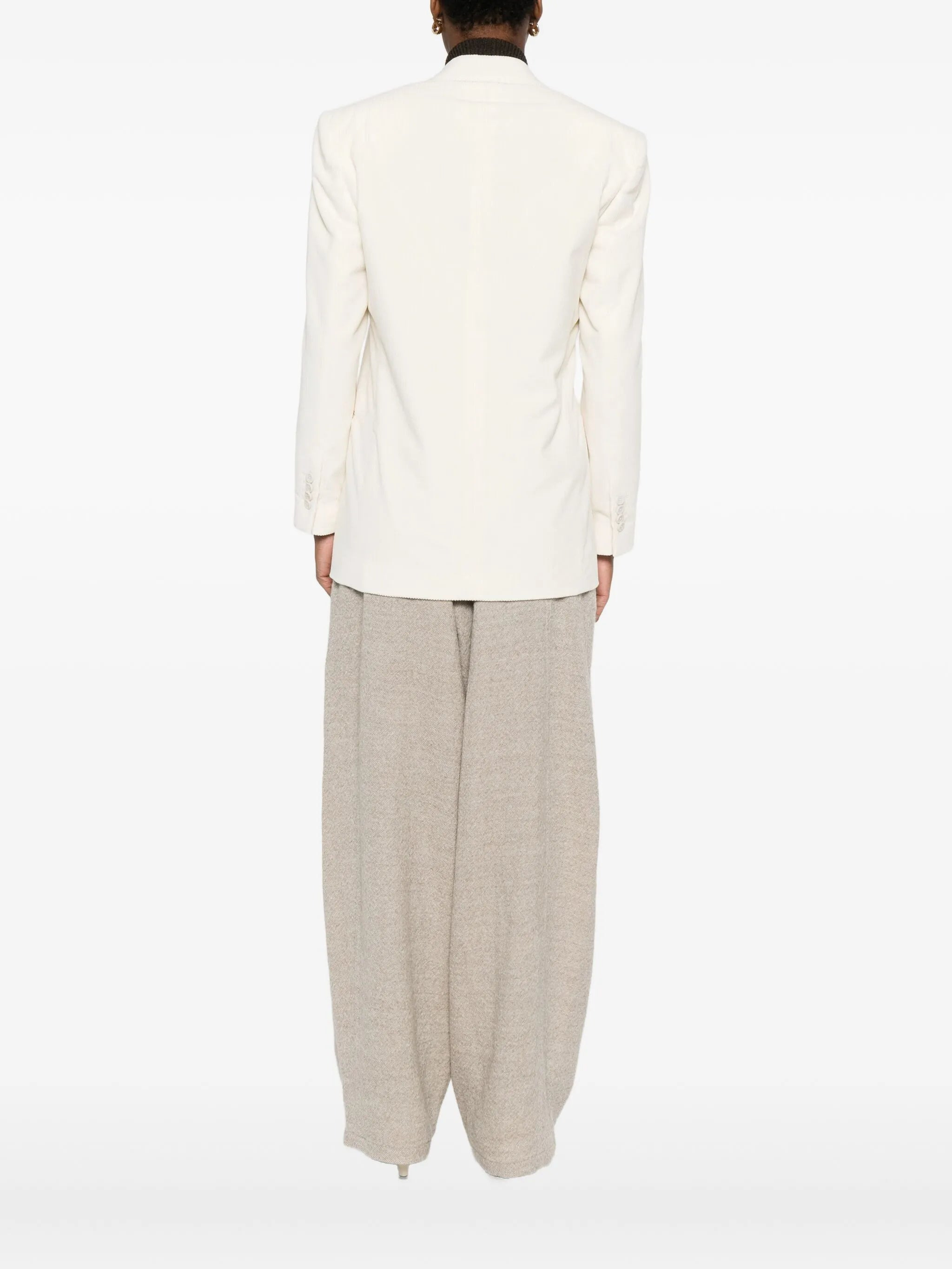 Lardini Double-breasted Corduroy Blazer - 4