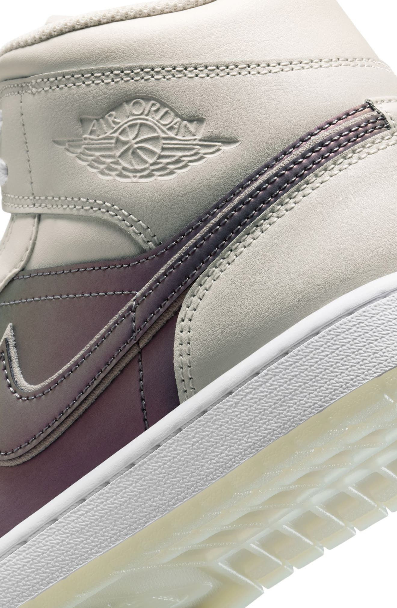 Air Jordan 1 Mid SE Sneaker in Phantom/phantom at Nordstrom - 8