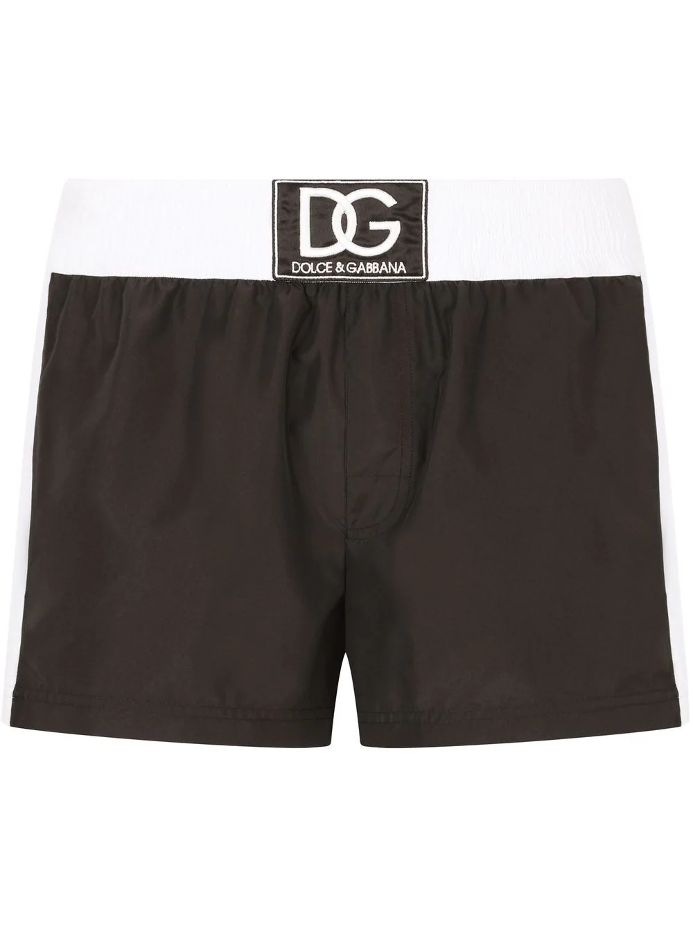 logo-patch colour-block swim shorts - 1