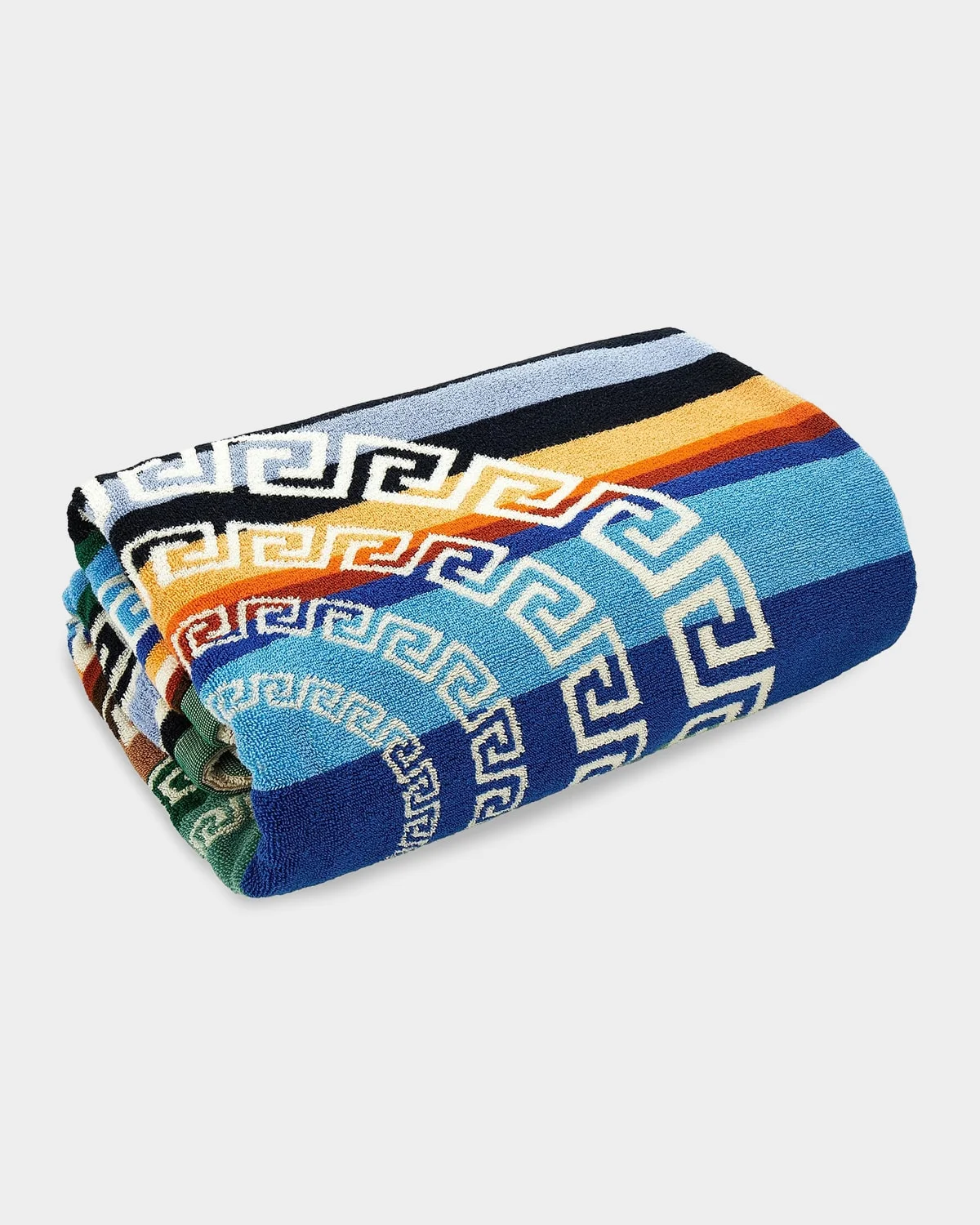 Men's Multicolor Stripe La Greca Beach Towel - 1