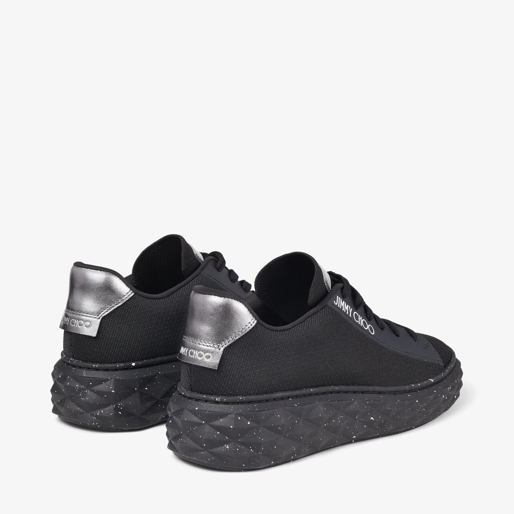 【JIMMY CHOO】Diamond Light/F-Rxn-Black ★関税送料込み JIMMY CHOO Diamond Light Maxi/f Black Knit Low-Top Trainers