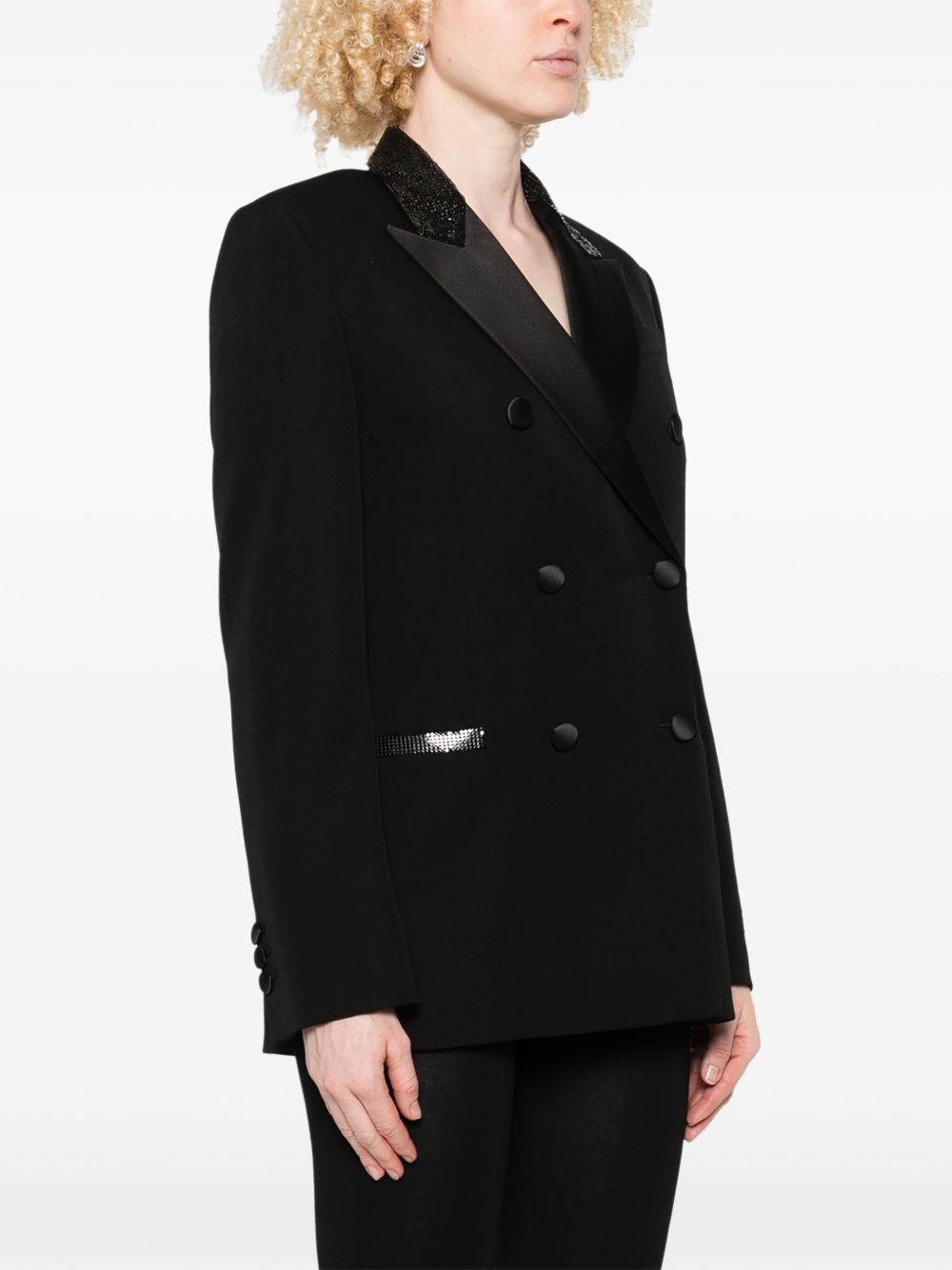 sequin-embellished blazer - 3
