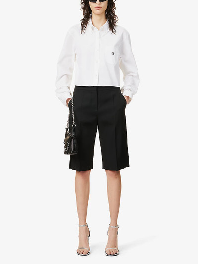 Givenchy Straight-leg mid-rise wool shorts outlook
