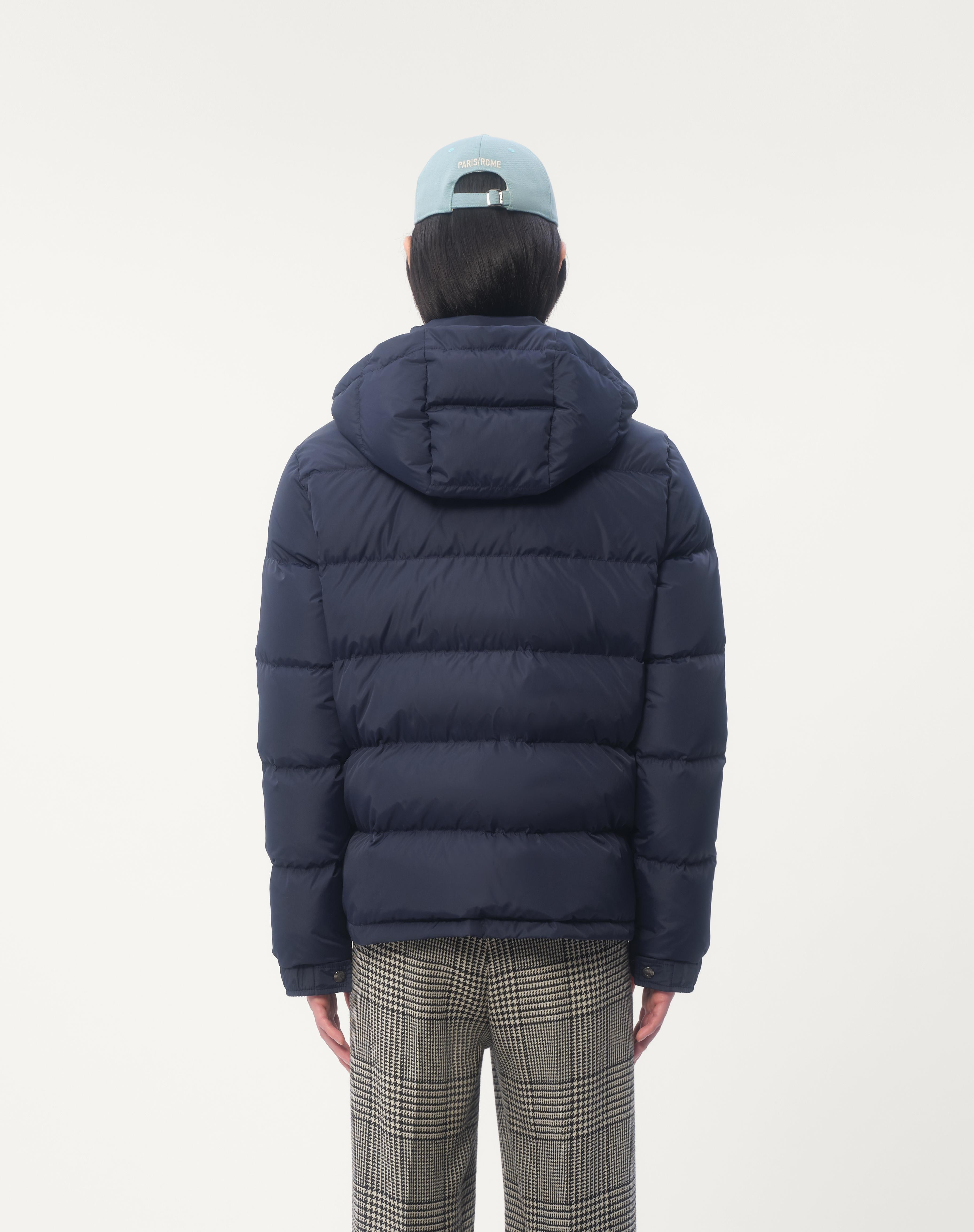 NYLON HOODED DOWN JACKET WITH VLOGO PATCH - 7