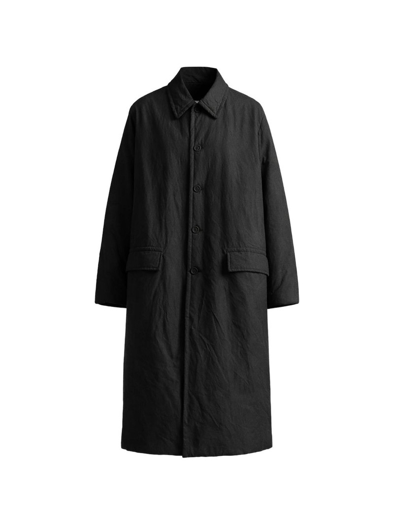 Milu button flap-pocket coat 1