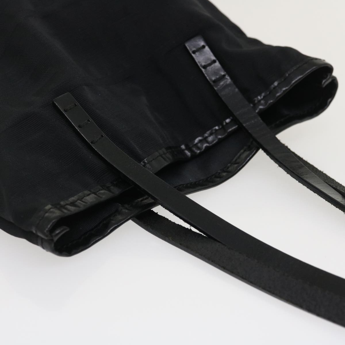FENDI Zucca Canvas Hand Bag Black - 7