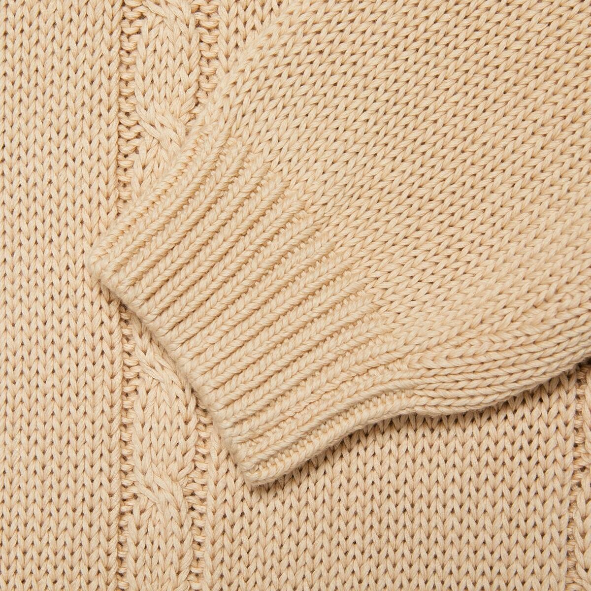 Cable knit cotton cardigan - 6