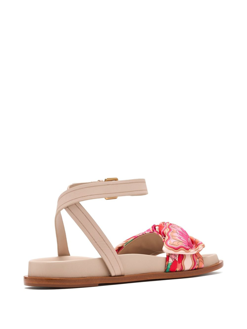 ankle-strap bow flat sandals - 4