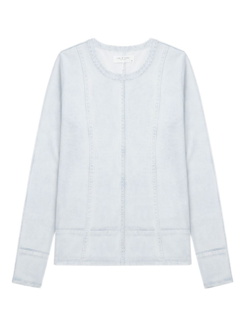 seamed-detail long-sleeve top 1