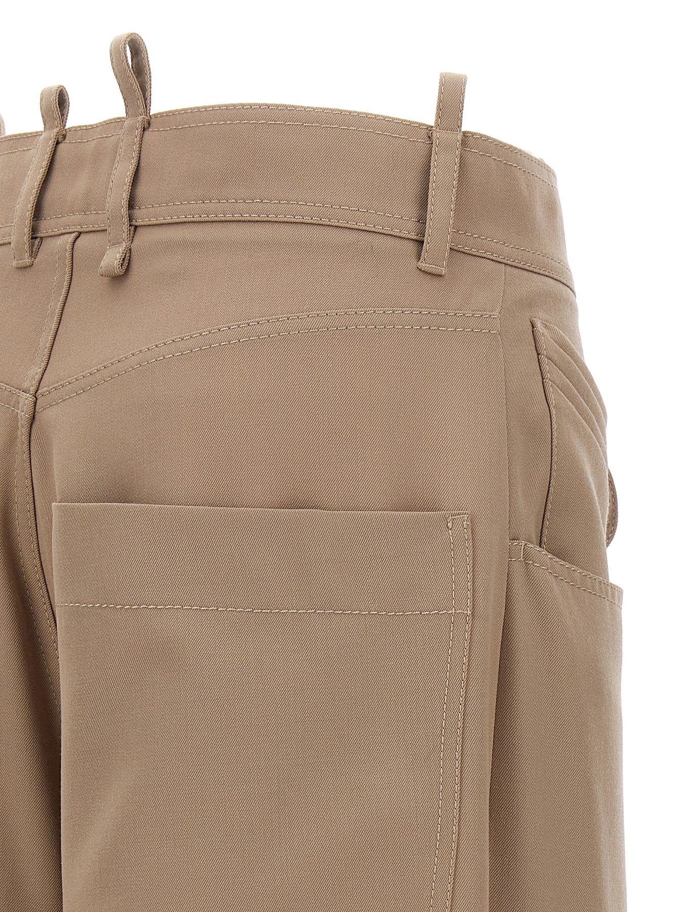 THE ATTICO Palazzo Pants Beige | wananluxury | REVERSIBLE
