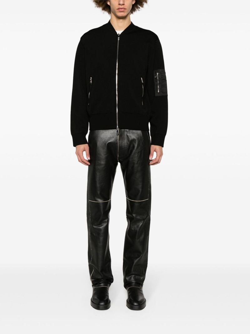 Neil Barrett zipped ribbed-knit cardigan outlook