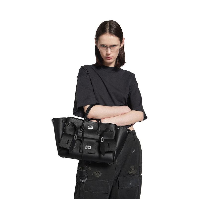 BALENCIAGA Women's Bel Air Small Carry All Bag  in Black outlook