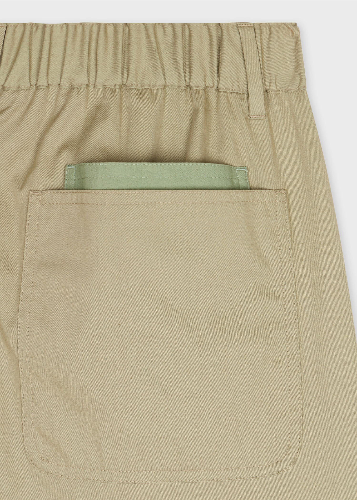 Light Khaki Double-Face Elastic-Back Chinos - 2