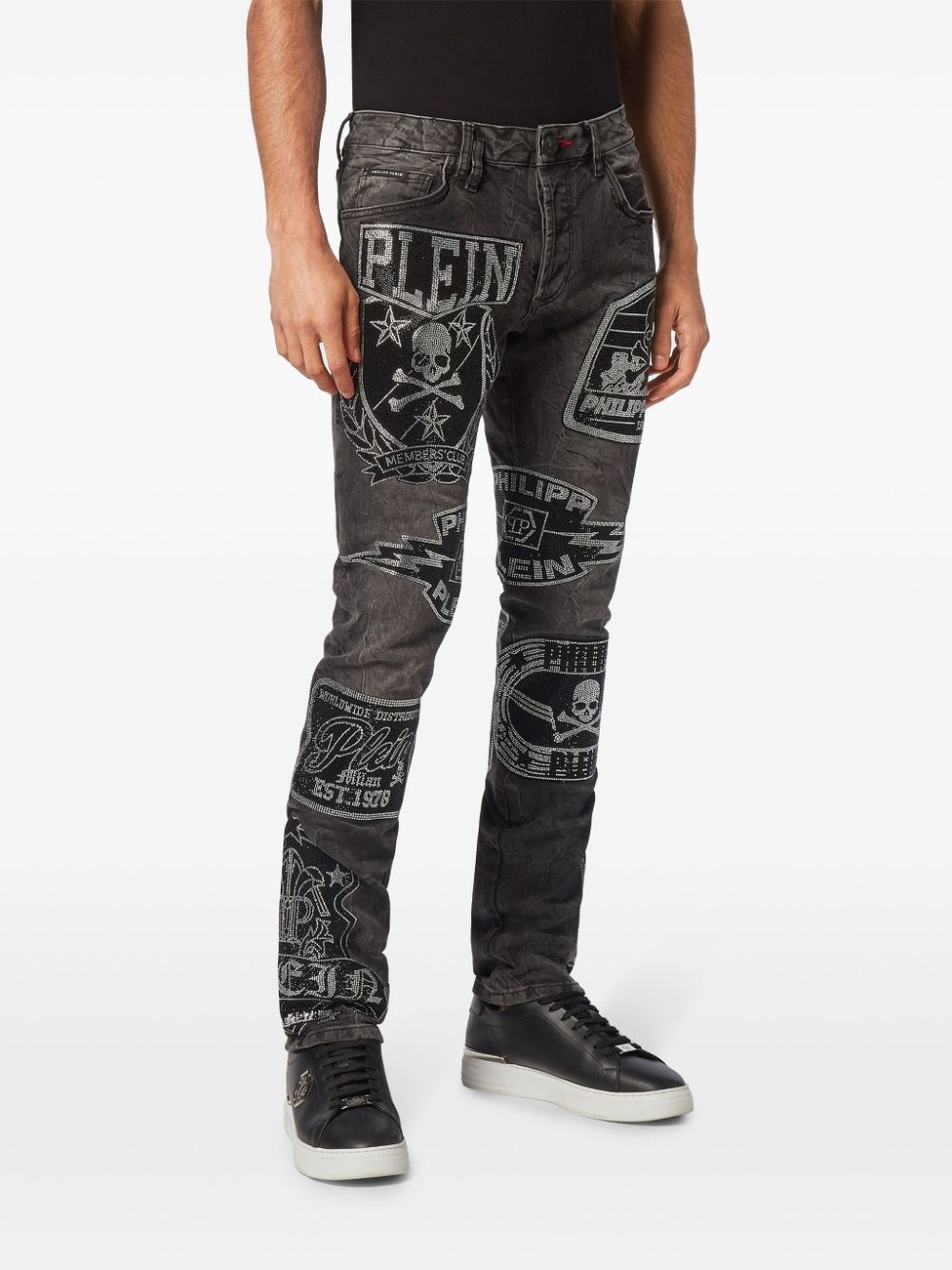 logo-patches jeans - 3