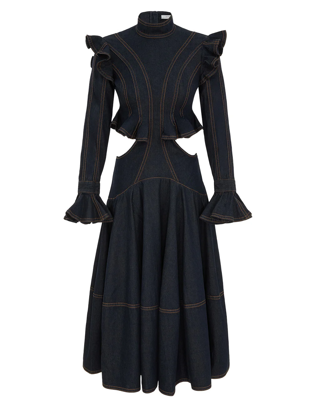 HYPNOTIC DENIM MIDI DRESS - 1