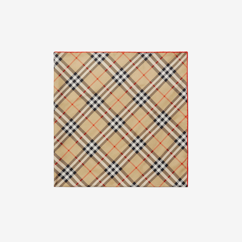 Check Silk Scarf 7