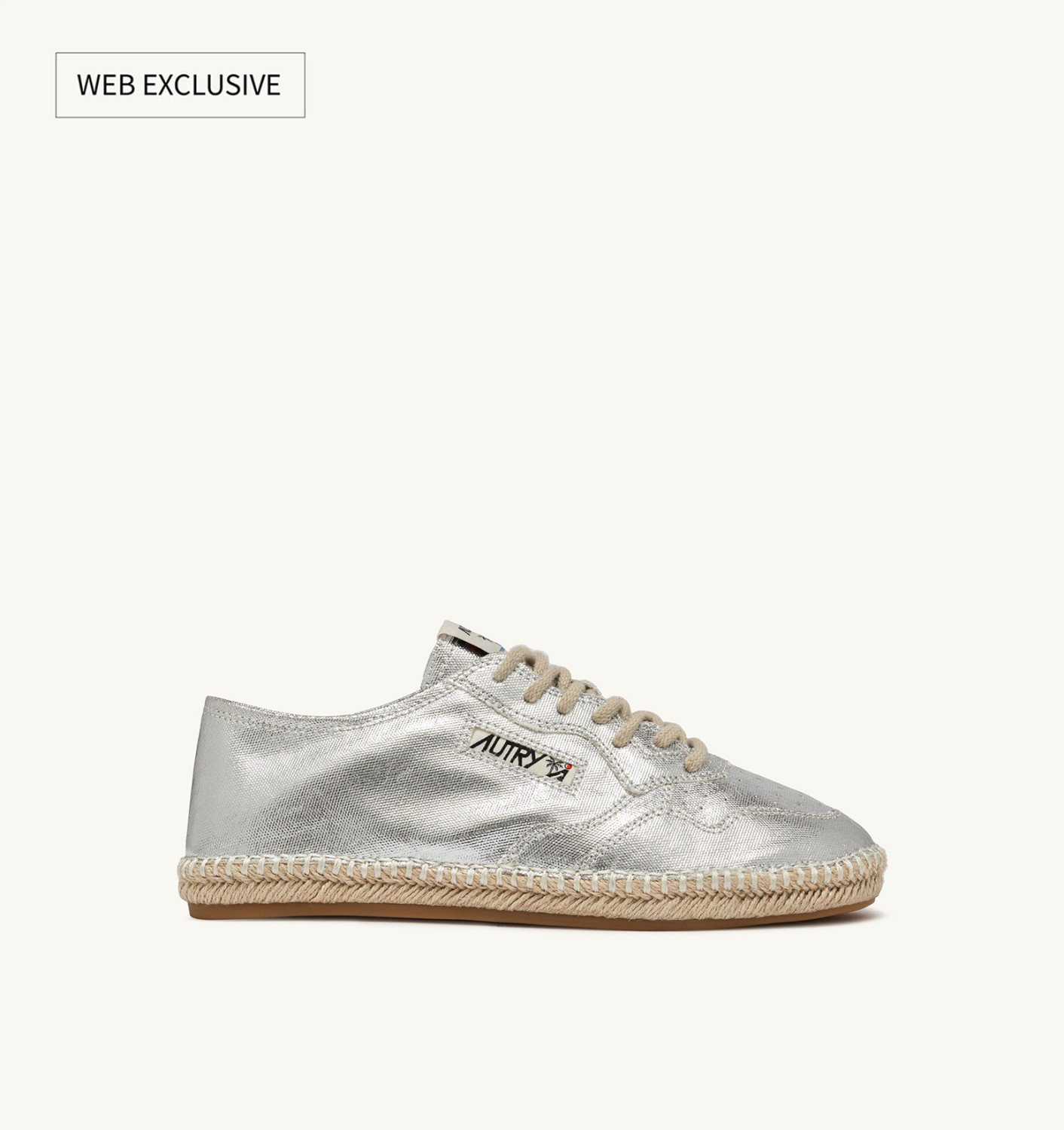 SANDY ESPADRILLES IN SILVER CANVAS - 1
