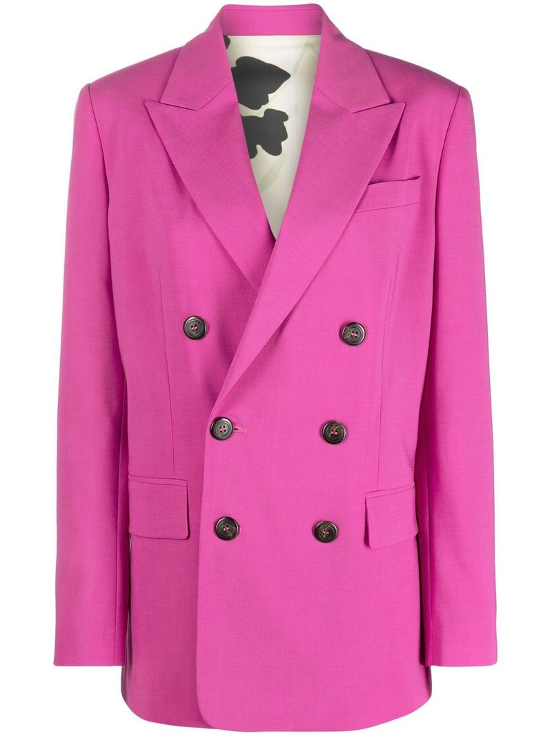 peak-lapel double-breasted blazer 1
