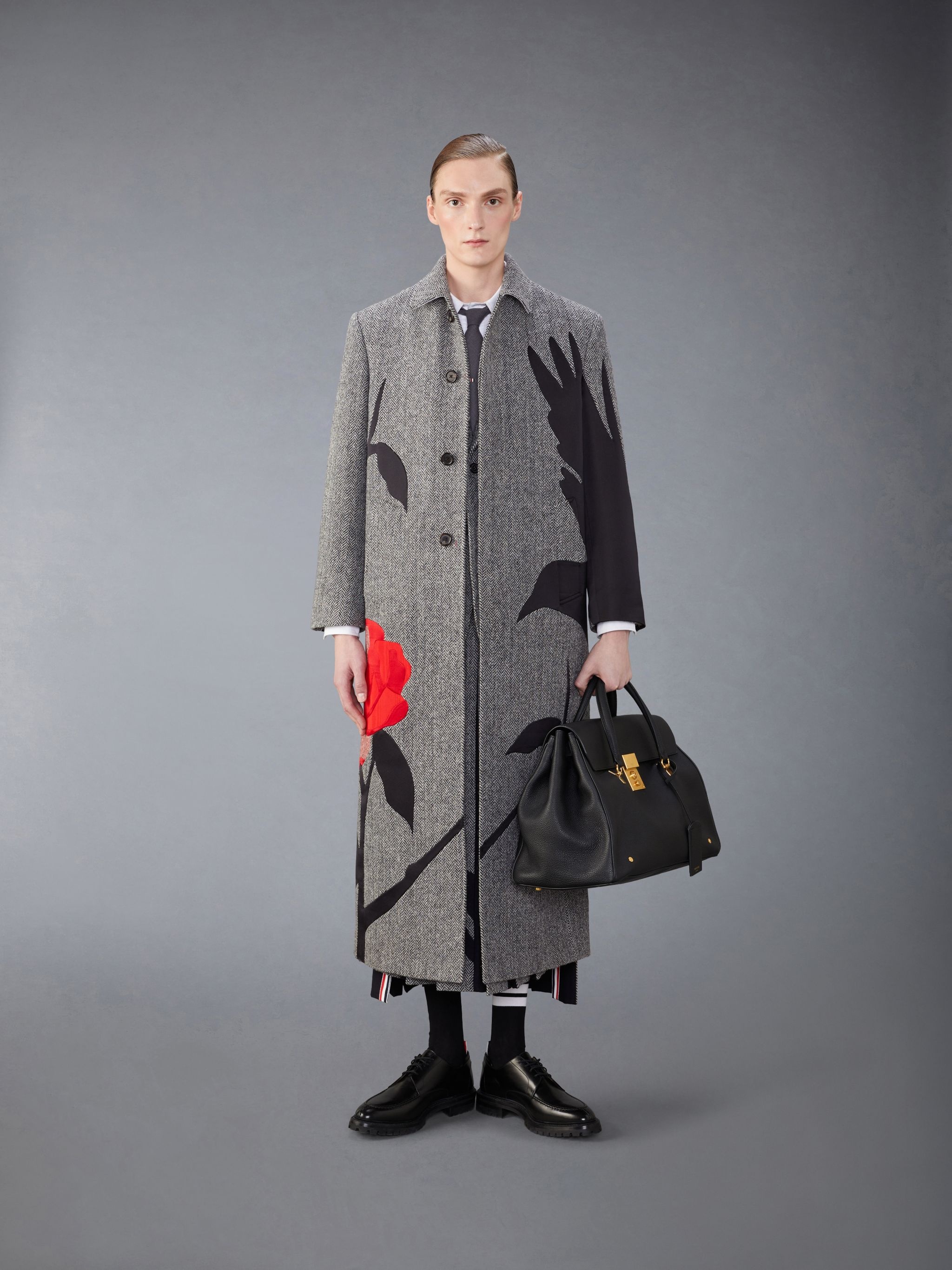 Tweed Raven Unstructured Sack Sport Coat - 4
