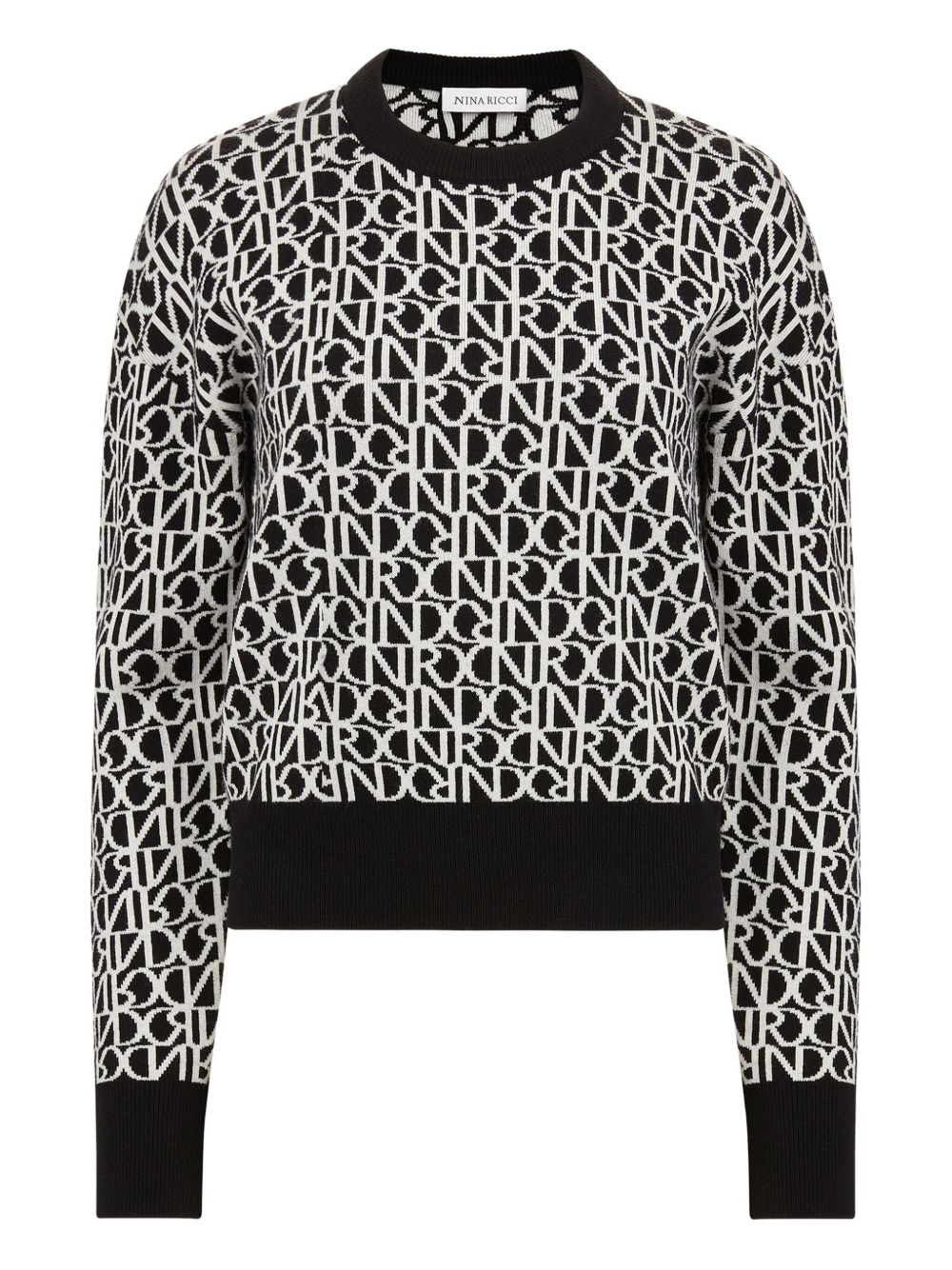 monogram wool sweater - 1