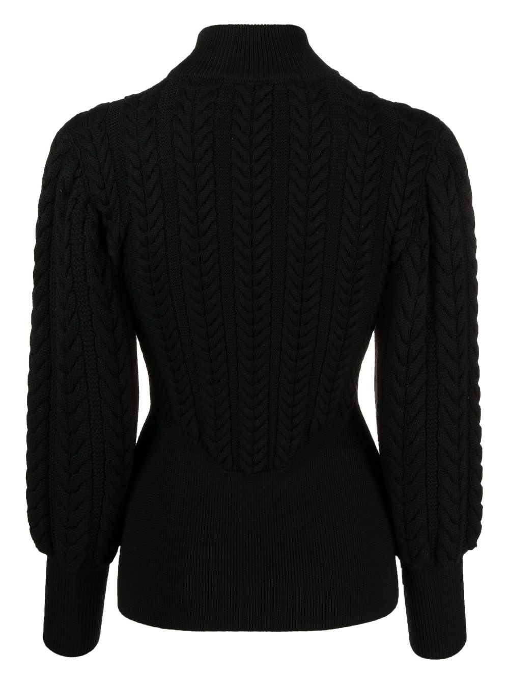 cable-knit high-neck jumper - 2