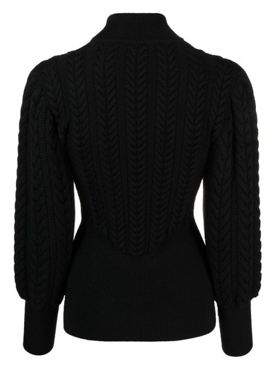 PHILIPP PLEIN cable-knit high-neck jumper outlook