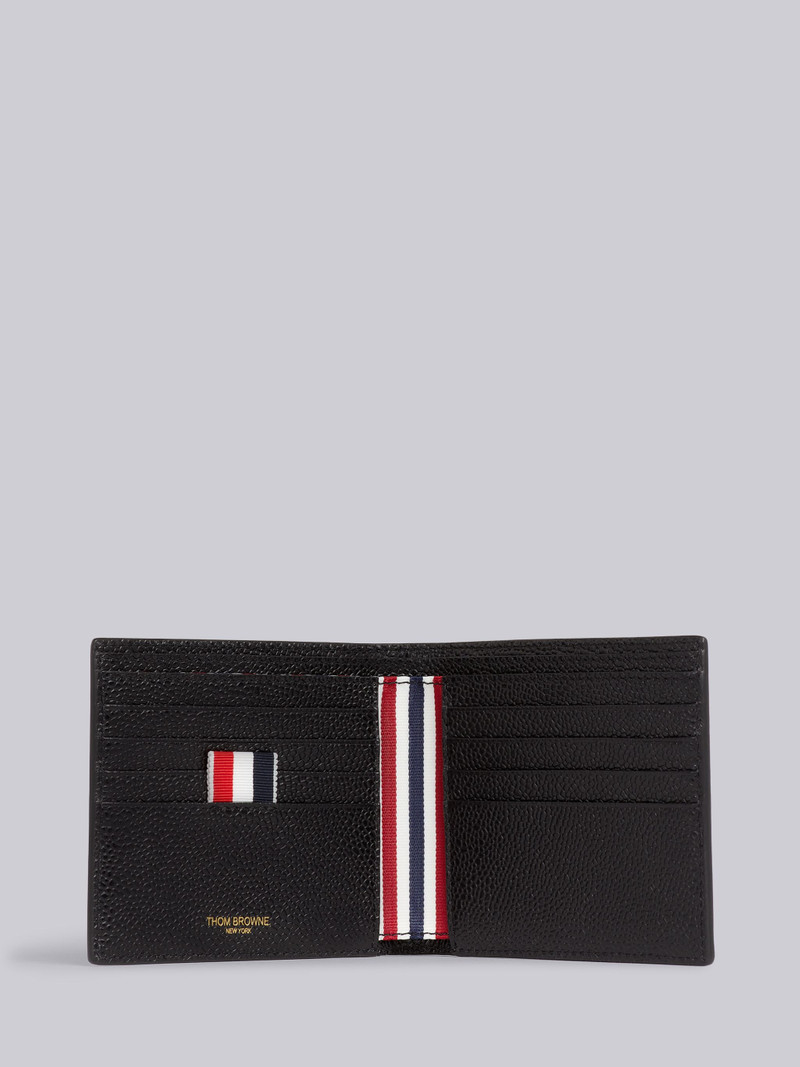 Thom Browne Medium Grey Monogram Coated Canvas Leather Frame Billfold outlook