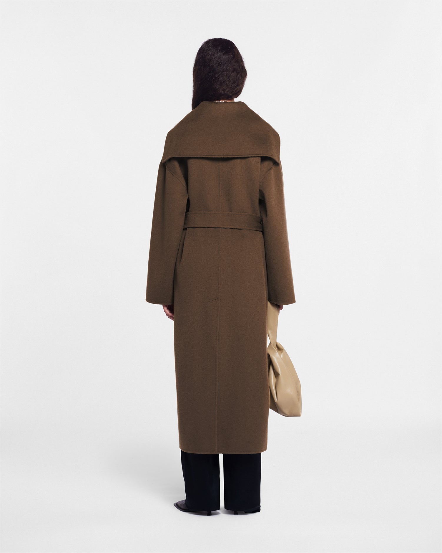Double Wool and Silk Blend Coat - 4