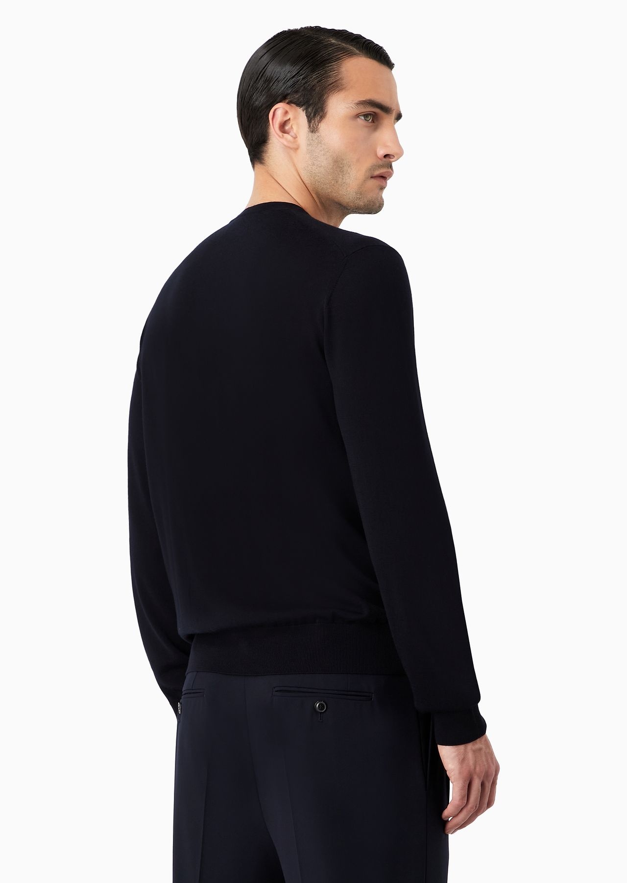 Pure virgin wool, crew-neck jumper - 3