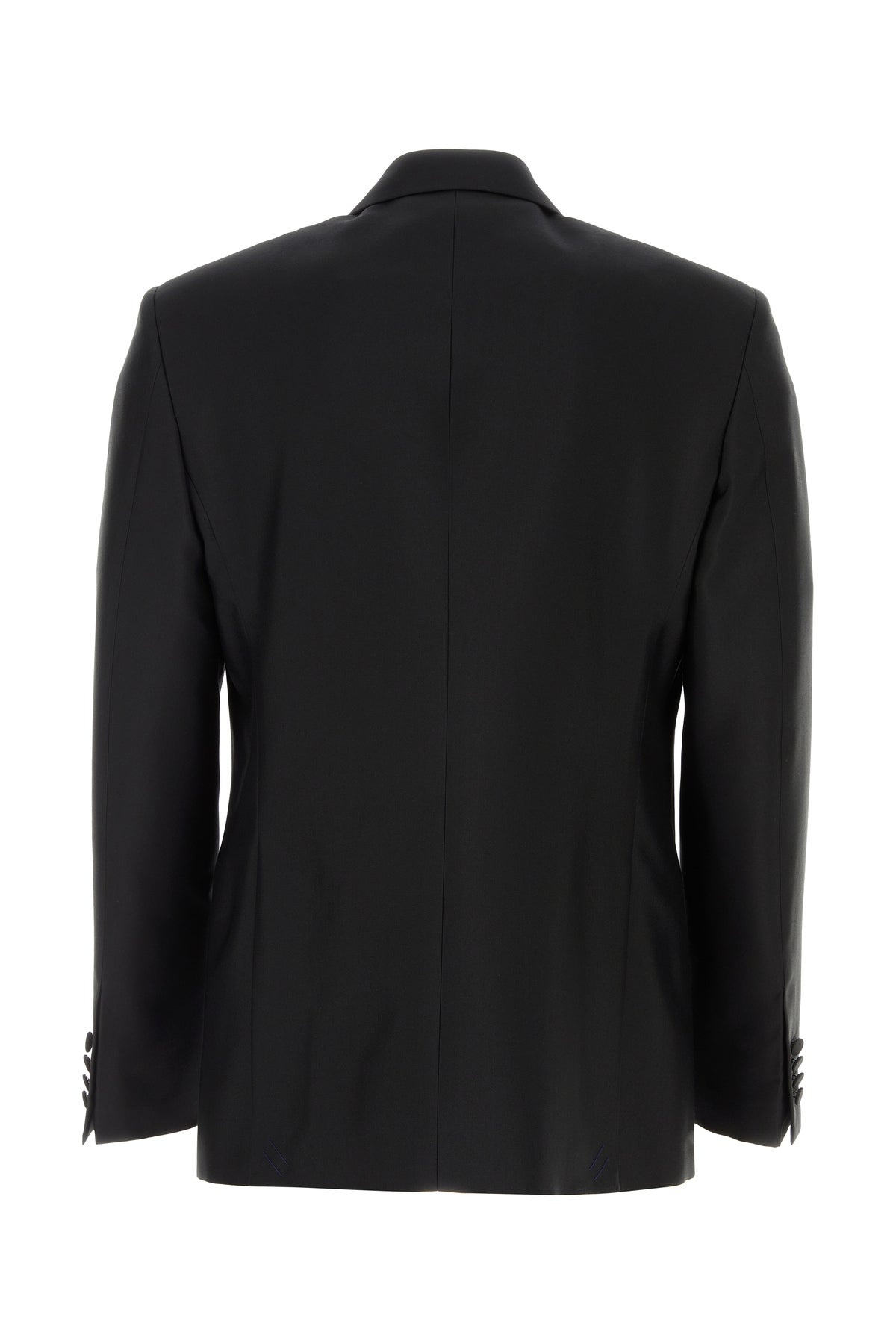 Black wool blend blazer - 2