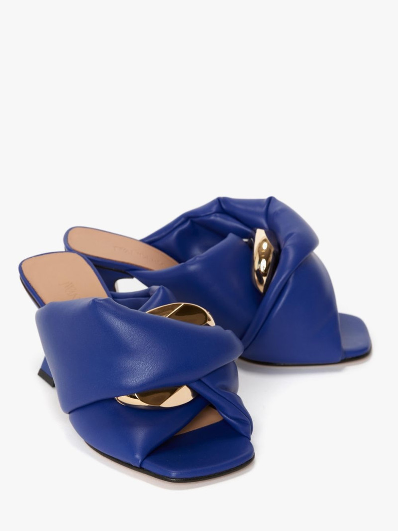 JW Anderson LEATHER CHAIN TWIST HEELS outlook