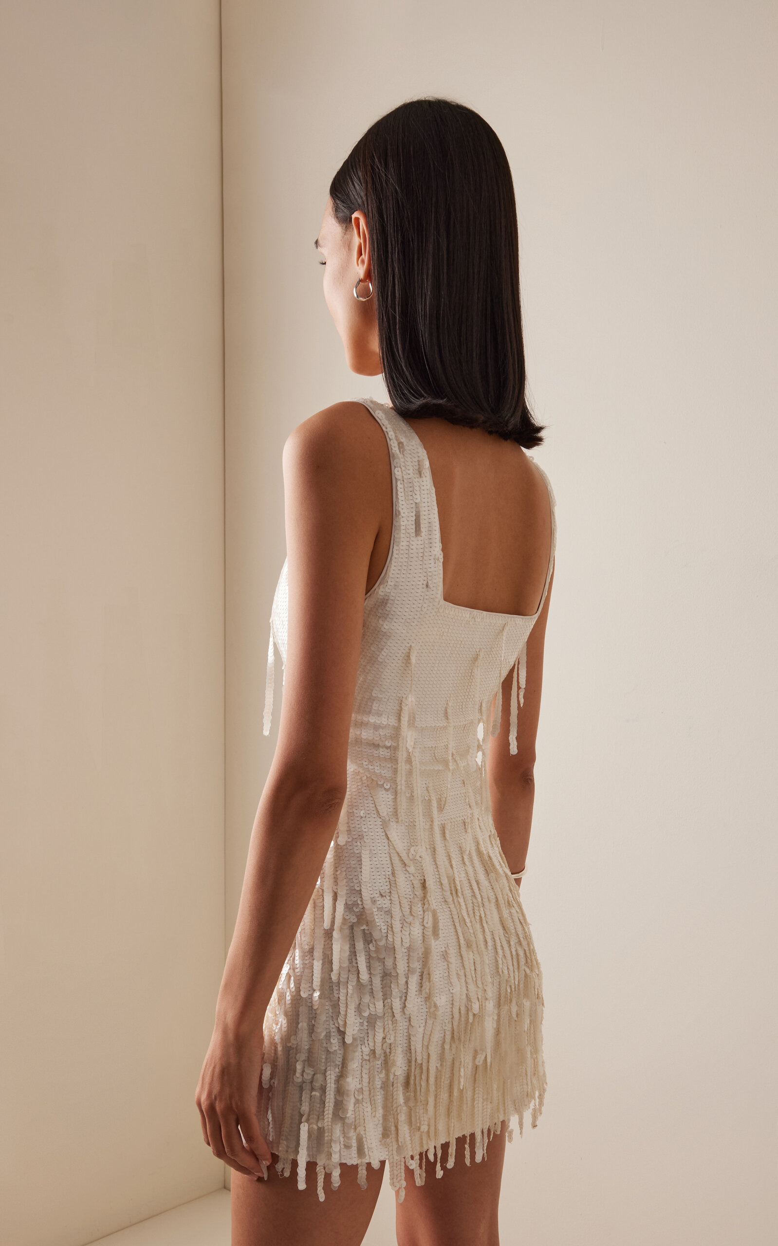 Le Sable Sequined Mini Dress ivory - 4