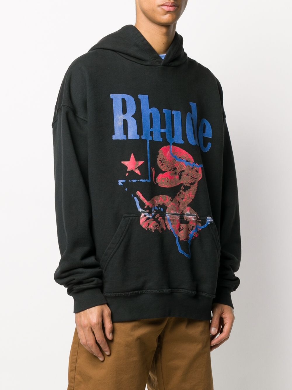 oversized logo hoodie - 3