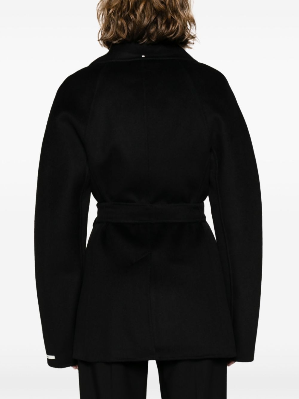 belted double-breasted jacket - 4