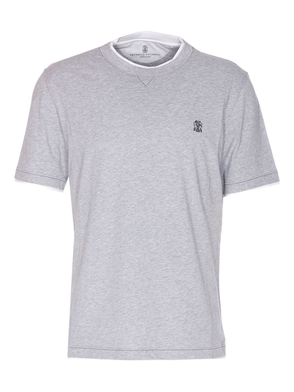 logo-embroidered crew-neck T-shirt - 1
