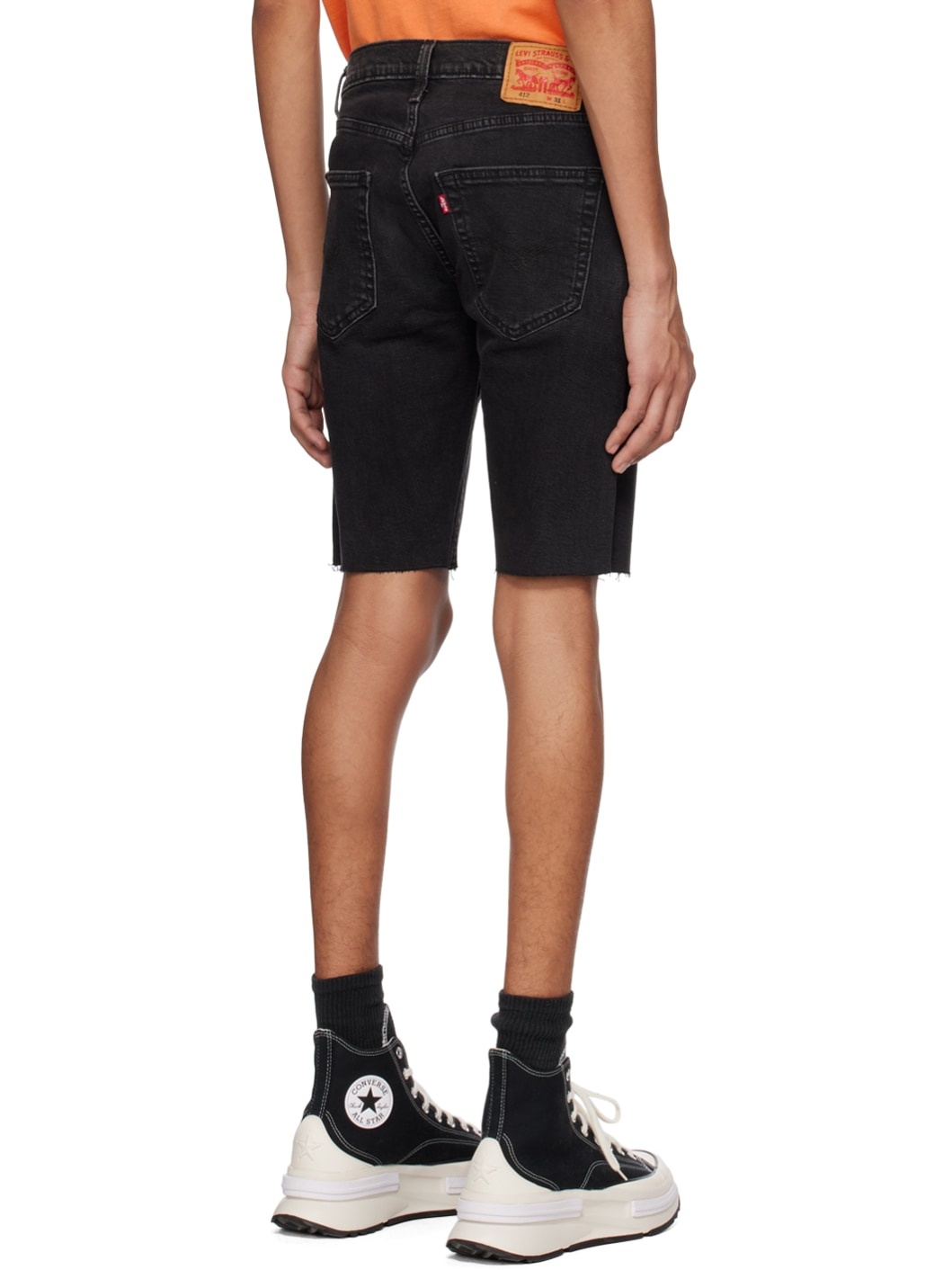 Black 412 Denim Shorts - 3