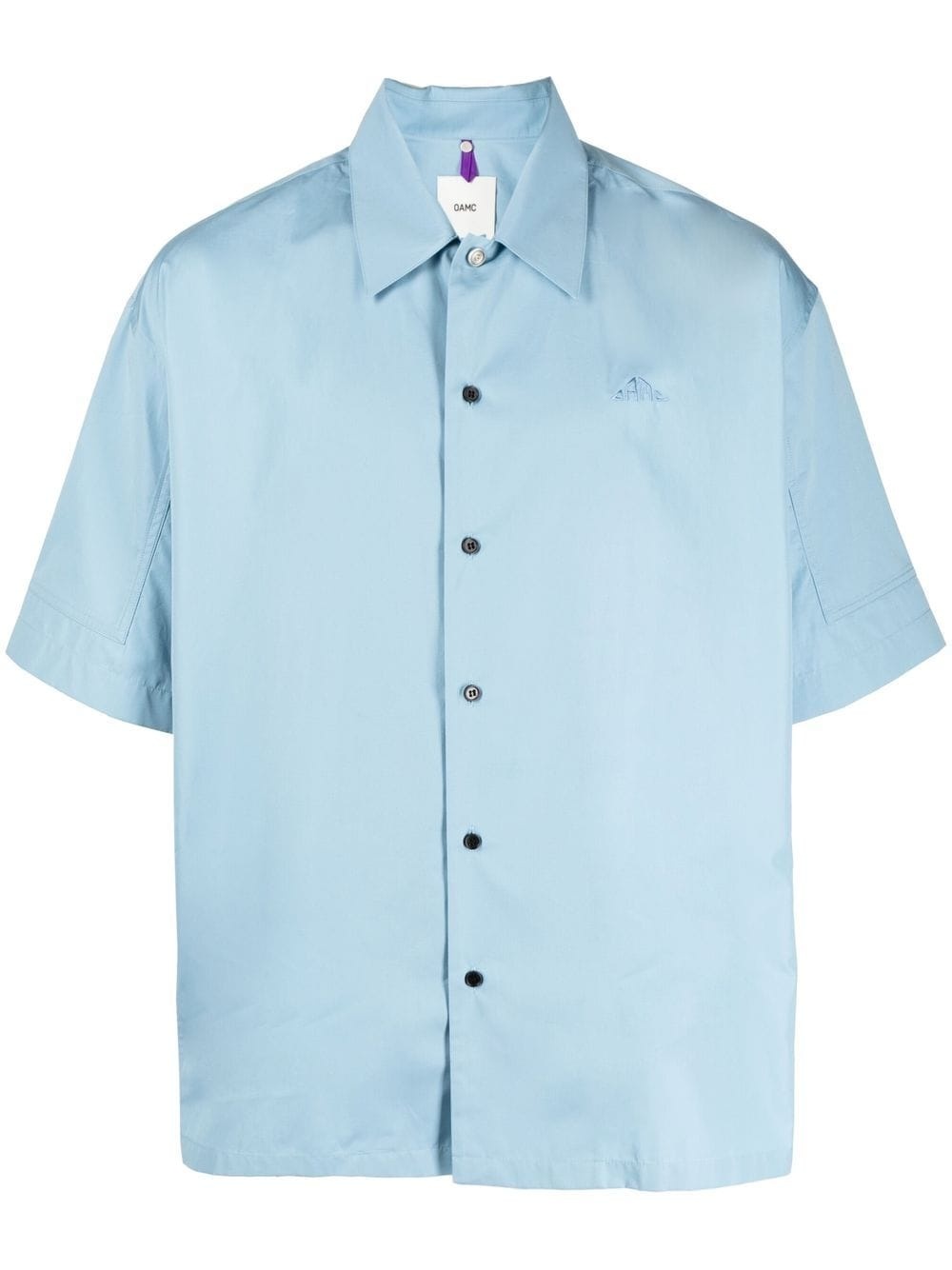 short-sleeved button-front shirt - 1