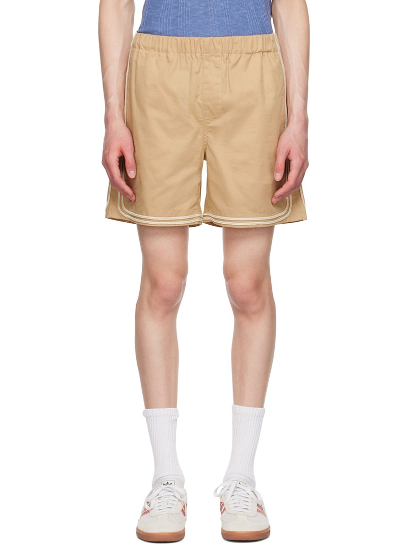 Beige Braided Cord Shorts 1