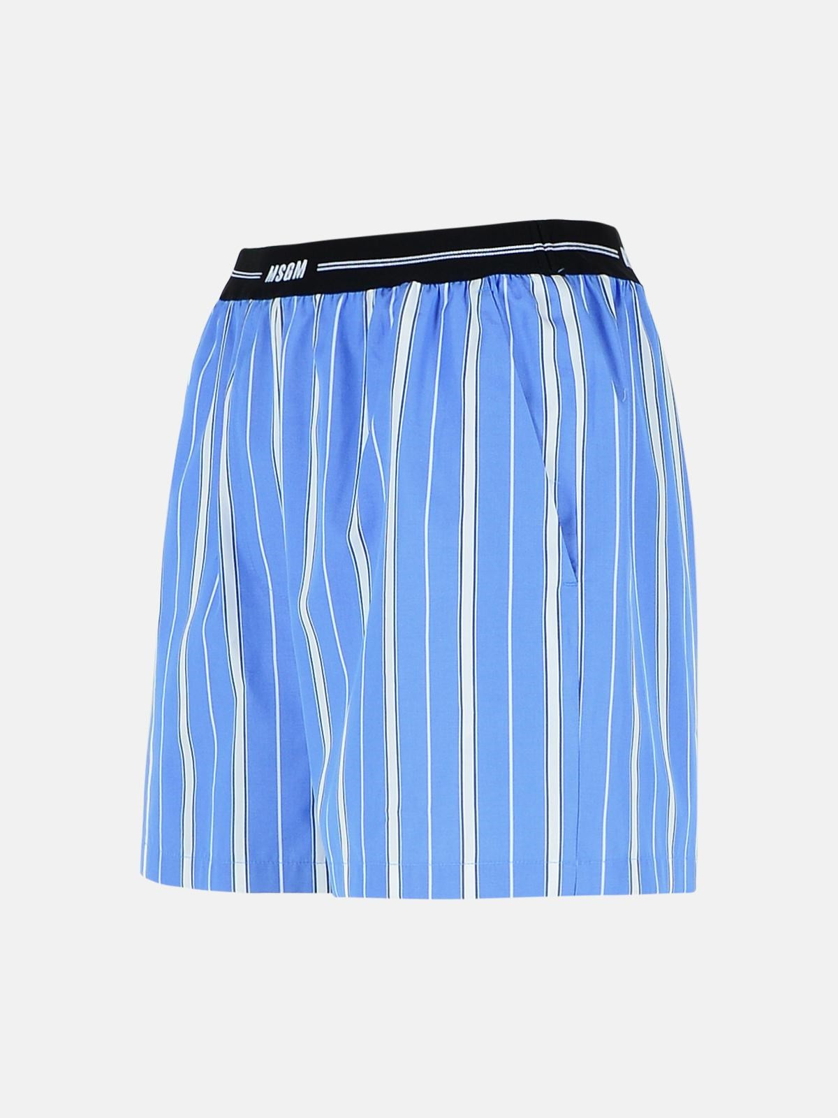 BLUE COTTON SHORTS - 2