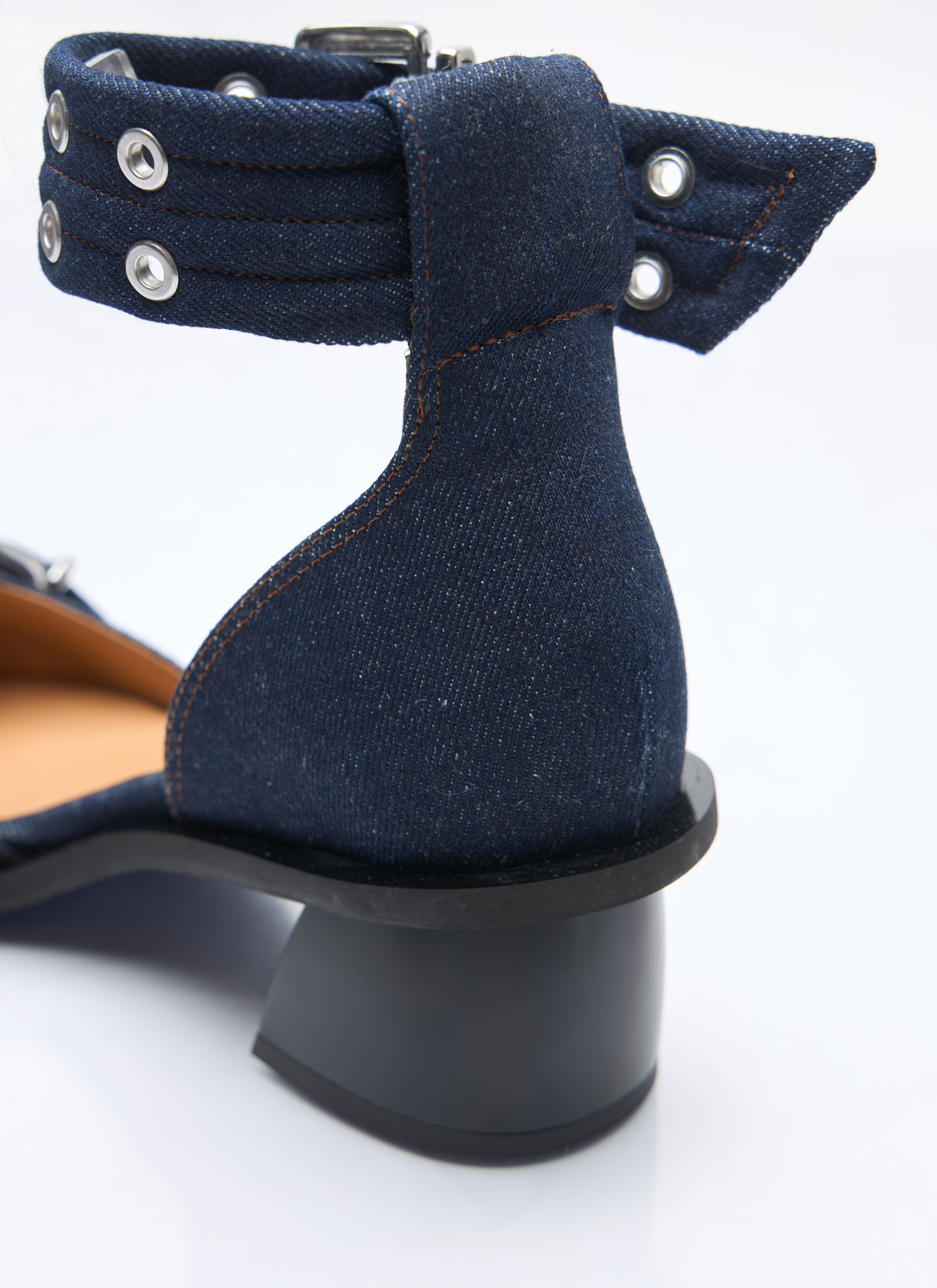 Ganni Women Feminine Buckle Open Cut Pumps - 5