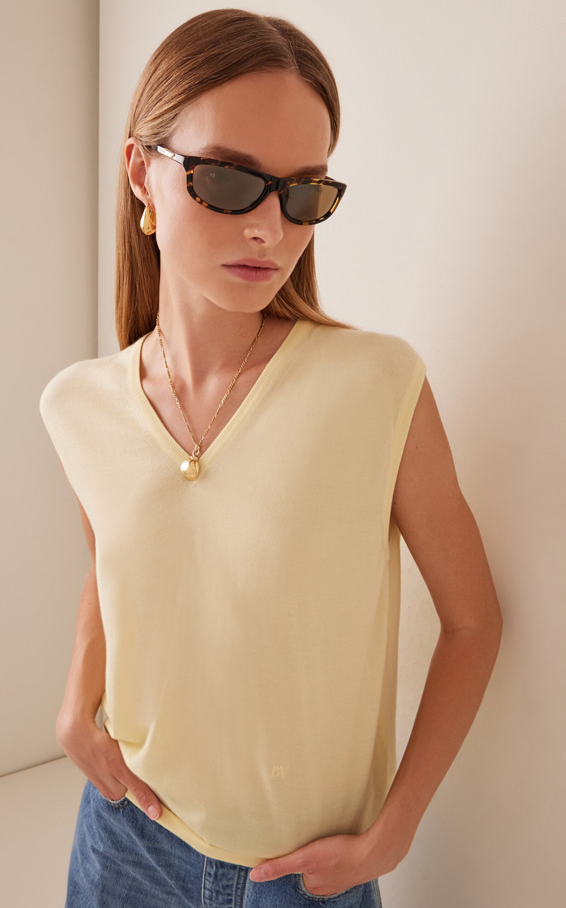 Bottega Veneta Slim Square-Frame Tortoiseshell Acetate Sunglasses brown outlook