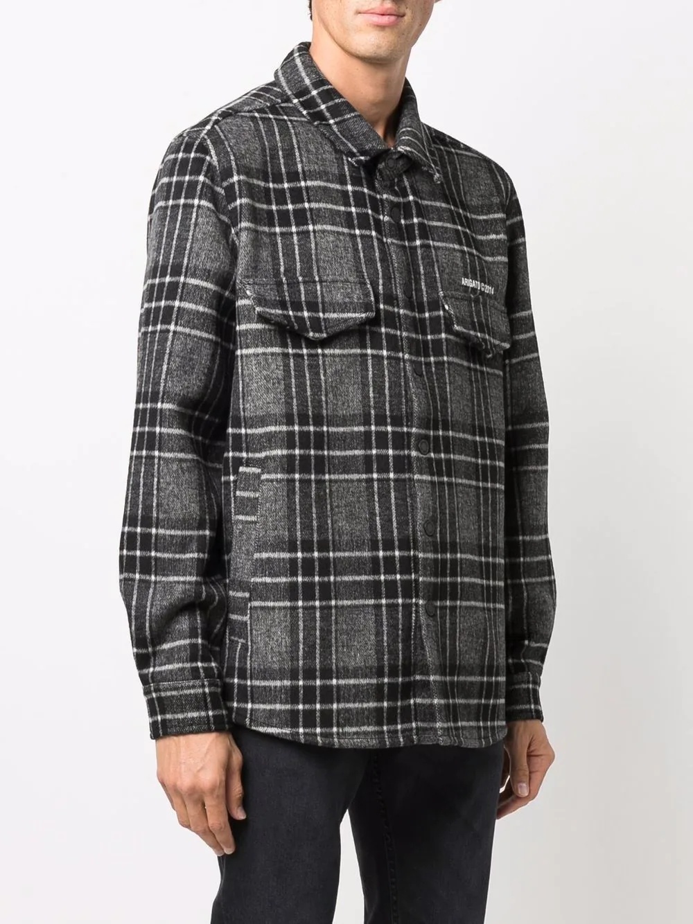 plaid logo shirt - 3