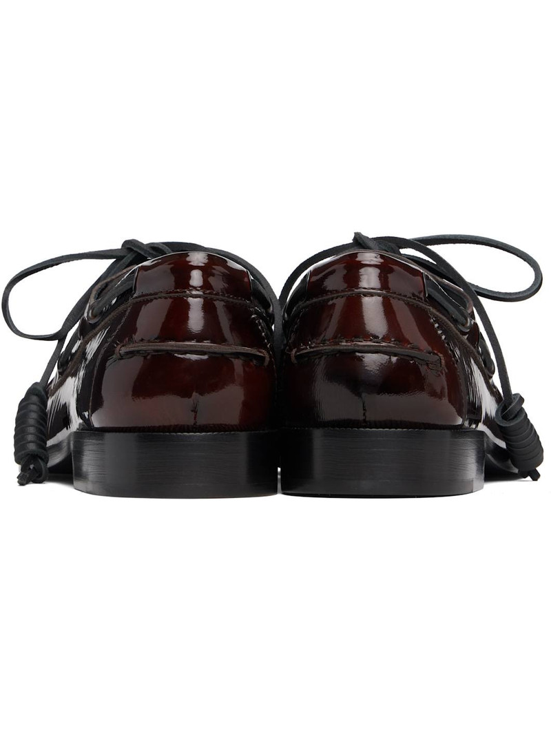 Brown Patent Leather Boat Shoes 2