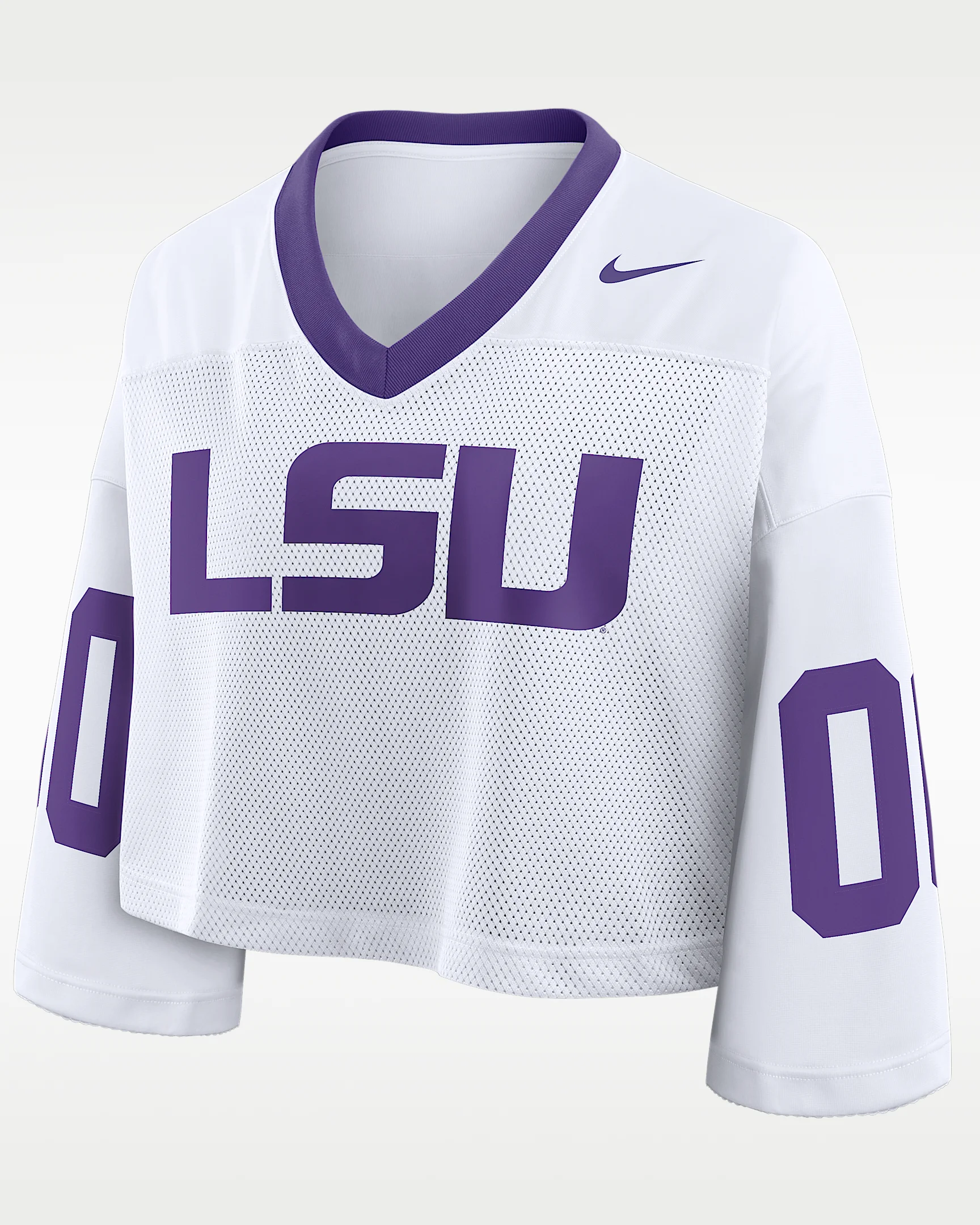 LSU Logo Women's Nike Dri-FIT College Cropped Jersey - 1