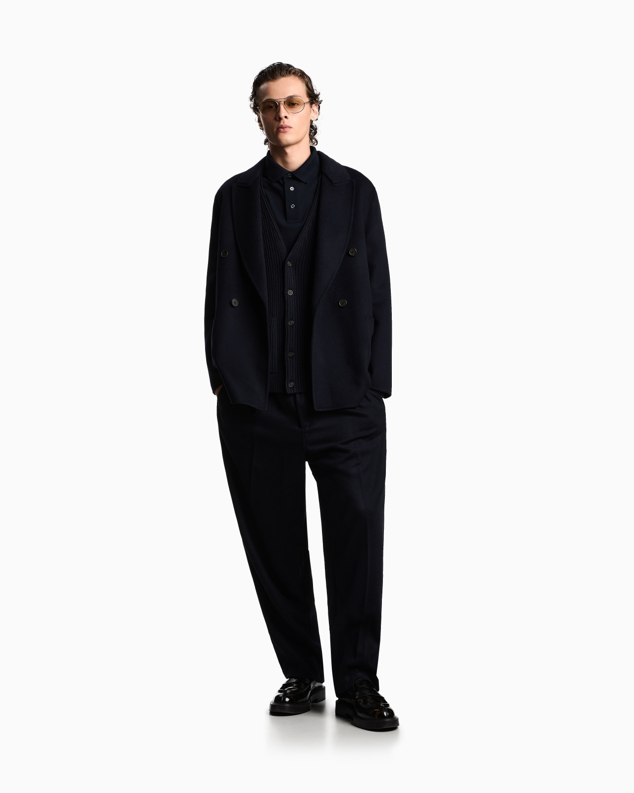 VIRGIN WOOL TROUSERS WITH BELT - 2