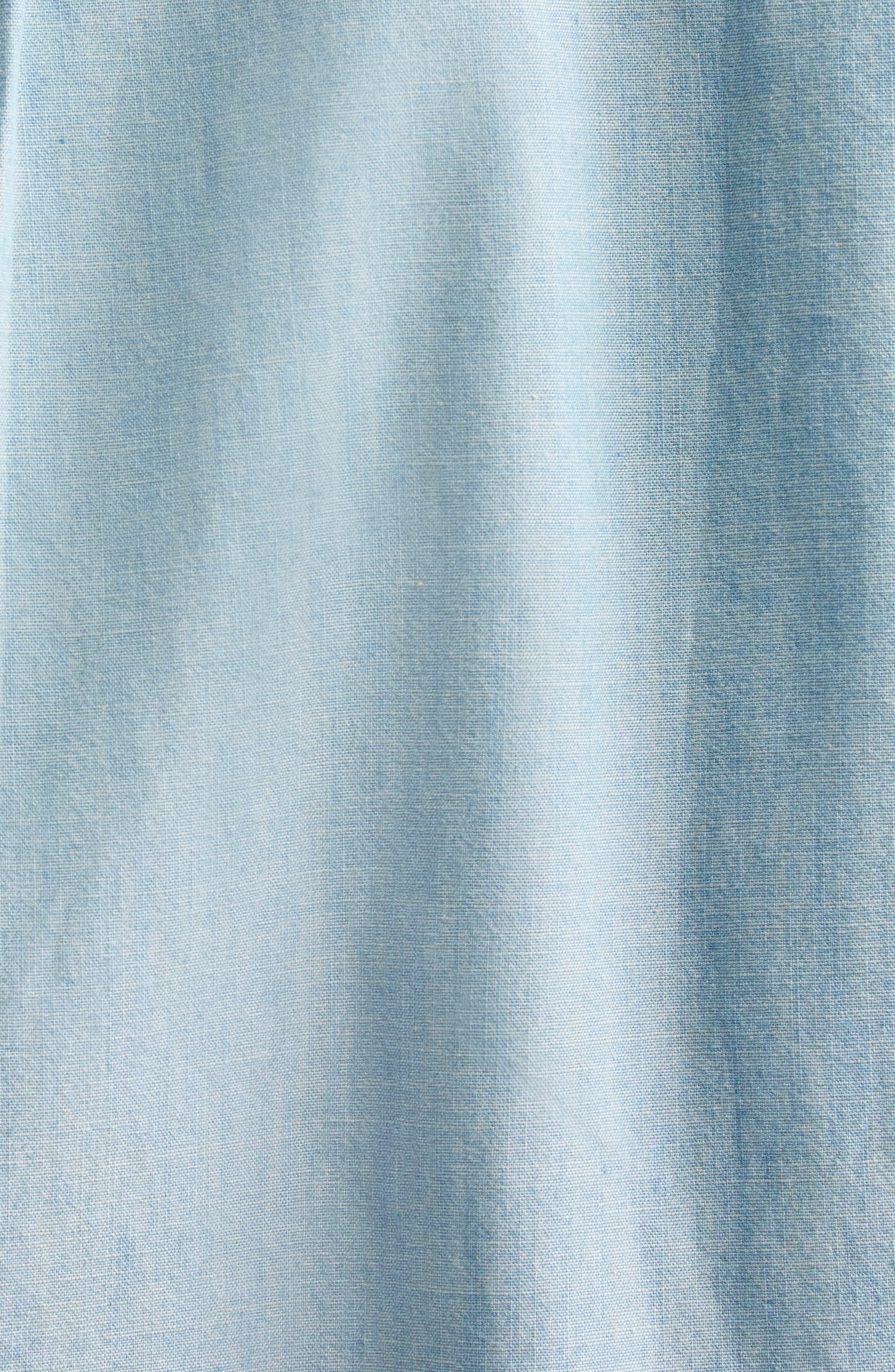Sporty & Rich Embroidered Crest Oversize Chambray Button-Up Shirt at Nordstrom - 6